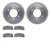 6302-37009 Brake Rotors with 3000-Series Ceramic Brake Pads Kit, 1988-1995 GM, Position: Rear - image 1