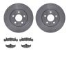 6302-40027 Brake Rotors with 3000-Series Ceramic Brake Pads Kit, 1989-1989 Mopar, Position: Front - image 1