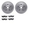 6302-40065 Brake Rotors with 3000-Series Ceramic Brake Pads Kit, 1998-2002 Mopar, Position: Front - image 1
