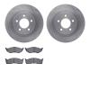 6302-40074 Brake Rotors with 3000-Series Ceramic Brake Pads Kit, 1998-2004 Mopar, Position: Front - image 1
