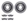 6302-40075 Brake Rotors with 3000-Series Ceramic Brake Pads Kit, 1999-2004 Mopar, Position: Front - image 1
