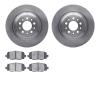 6302-42048 Brake Rotors with 3000-Series Ceramic Brake Pads Kit, Fits Select Mopar, Position: Rear - image 1