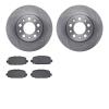 6302-42056 Brake Rotors with 3000-Series Ceramic Brake Pads Kit, Fits Select Mopar, Position: Rear - image 1