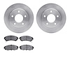6302-45001 Brake Rotors with 3000-Series Ceramic Brake Pads Kit, 1986-1992 GM, Position: Front - image 1