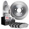 6302-45010 Brake Rotors with 3000-Series Ceramic Brake Pads Kit, 1988-1994 GM, Position: Rear - image 1
