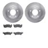 6302-46002 Brake Rotors with 3000-Series Ceramic Brake Pads Kit, 1969-1978 GM, Position: Front - image 1