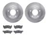 6302-46005 Brake Rotors with 3000-Series Ceramic Brake Pads Kit, 1976-1978 GM, Position: Rear - image 1