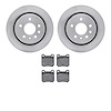 6302-46010 Brake Rotors with 3000-Series Ceramic Brake Pads Kit, 2001-2001 GM, Position: Rear - image 1