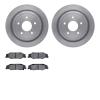 6302-46018 Brake Rotors with 3000-Series Ceramic Brake Pads Kit, 1997-2013 GM, Position: Rear - image 1