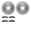 6302-46026 Brake Rotors with 3000-Series Ceramic Brake Pads Kit, 2003-2008 GM, Position: Front - image 1