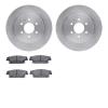 6302-46040 Brake Rotors with 3000-Series Ceramic Brake Pads Kit, 2004-2009 GM, Position: Rear - image 1