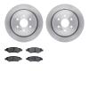 6302-46049 Brake Rotors with 3000-Series Ceramic Brake Pads Kit, 2010-2016 GM, Position: Rear - image 1