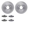 6302-47024 Brake Rotors with 3000-Series Ceramic Brake Pads Kit, 1984-1987 GM, Position: Rear - image 1