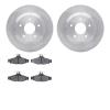6302-47033 Brake Rotors with 3000-Series Ceramic Brake Pads Kit, 1988-1996 GM, Position: Rear - image 1