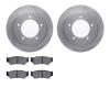 6302-47038 Brake Rotors with 3000-Series Ceramic Brake Pads Kit, 1991-1998 GM, Position: Front - image 1