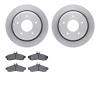 6302-47042 Brake Rotors with 3000-Series Ceramic Brake Pads Kit, 1994-1996 GM, Position: Rear - image 1