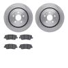 6302-47067 Brake Rotors with 3000-Series Ceramic Brake Pads Kit, 2015-2019 GM, Position: Rear - image 1