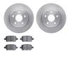 6302-47073 Brake Rotors with 3000-Series Ceramic Brake Pads Kit, Fits Select GM, Position: Rear - image 1