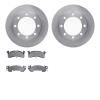 6302-48012 Brake Rotors with 3000-Series Ceramic Brake Pads Kit, 1979-1991 GM, Position: Front - image 1