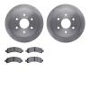 6302-48053 Brake Rotors with 3000-Series Ceramic Brake Pads Kit, 2003-2005 GM, Position: Rear - image 1