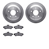 6302-52005 Brake Rotors with 3000-Series Ceramic Brake Pads Kit, 2005-2006 GM, Position: Rear - image 1
