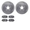 6302-52020 Brake Rotors with 3000-Series Ceramic Brake Pads Kit, 2005-2005 GM, Position: Rear - image 1