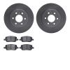 6302-52021 Brake Rotors with 3000-Series Ceramic Brake Pads Kit, 2006-2009 GM, Position: Rear - image 1