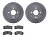 6302-53002 Brake Rotors with 3000-Series Ceramic Brake Pads Kit, 1991-1998 GM, Position: Rear - image 1