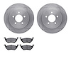 6302-54014 Brake Rotors with 3000-Series Ceramic Brake Pads Kit, 2005-2008 Ford/Lincoln/Mercury/Mazda, Position: Rear - image 1