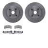 6302-54041 Brake Rotors with 3000-Series Ceramic Brake Pads Kit, 1982-1993 Ford/Lincoln/Mercury/Mazda, Position: Front - image 1