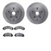 6302-54055 Brake Rotors with 3000-Series Ceramic Brake Pads Kit, 1983-1994 Ford/Lincoln/Mercury/Mazda, Position: Front - image 1