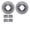 6302-54063 Brake Rotors with 3000-Series Ceramic Brake Pads Kit, 1988-1993 Ford/Lincoln/Mercury/Mazda, Position: Front - image 1