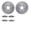 6302-54067 Brake Rotors with 3000-Series Ceramic Brake Pads Kit, 1986-1988 Ford/Lincoln/Mercury/Mazda, Position: Front - image 1