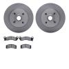 6302-54070 Brake Rotors with 3000-Series Ceramic Brake Pads Kit, 1987-1993 Ford/Lincoln/Mercury/Mazda, Position: Front - image 1