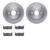 6302-54073 Brake Rotors with 3000-Series Ceramic Brake Pads Kit, 1990-1996 Ford/Lincoln/Mercury/Mazda, Position: Rear - image 1