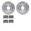 6302-54074 Brake Rotors with 3000-Series Ceramic Brake Pads Kit, 1990-1998 Ford/Lincoln/Mercury/Mazda, Position: Front - image 1