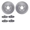 6302-54077 Brake Rotors with 3000-Series Ceramic Brake Pads Kit, 1986-1992 Ford/Lincoln/Mercury/Mazda, Position: Rear - image 1