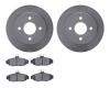 6302-54078 Brake Rotors with 3000-Series Ceramic Brake Pads Kit, 1987-1993 Ford/Lincoln/Mercury/Mazda, Position: Rear - image 1