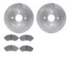 6302-54132 Brake Rotors with 3000-Series Ceramic Brake Pads Kit, 1999-2001 Ford/Lincoln/Mercury/Mazda, Position: Front - image 1