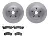 6302-55001 Brake Rotors with 3000-Series Ceramic Brake Pads Kit, 1987-1992 Ford/Lincoln/Mercury/Mazda, Position: Front - image 1