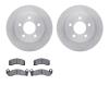 6302-56016 Brake Rotors with 3000-Series Ceramic Brake Pads Kit, 1991-1994 Ford/Lincoln/Mercury/Mazda, Position: Front - image 1