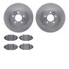 6302-56026 Brake Rotors with 3000-Series Ceramic Brake Pads Kit, 1998-2002 Ford/Lincoln/Mercury/Mazda, Position: Front - image 1