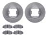 6302-58007 Brake Rotors with 3000-Series Ceramic Brake Pads Kit, 1992-1998 Acura/Honda, Position: Front - image 1