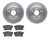 6302-58014 Brake Rotors with 3000-Series Ceramic Brake Pads Kit, 2002-2004 Acura/Honda, Position: Rear - image 1