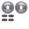 6302-58020 Brake Rotors with 3000-Series Ceramic Brake Pads Kit, 2005-2012 Acura/Honda, Position: Rear - image 1
