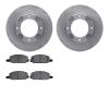 6302-59006 Brake Rotors with 3000-Series Ceramic Brake Pads Kit, 1976-1981 Acura/Honda, Position: Front - image 1