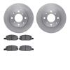6302-59007 Brake Rotors with 3000-Series Ceramic Brake Pads Kit, 1980-1982 Acura/Honda, Position: Front - image 1