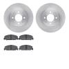 6302-59012 Brake Rotors with 3000-Series Ceramic Brake Pads Kit, 1994-1995 Acura/Honda, Position: Front - image 1