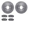 6302-59030 Brake Rotors with 3000-Series Ceramic Brake Pads Kit, 1988-1991 Acura/Honda, Position: Front - image 1