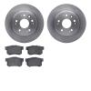 6302-59040 Brake Rotors with 3000-Series Ceramic Brake Pads Kit, 2002-2004 Acura/Honda, Position: Rear - image 1